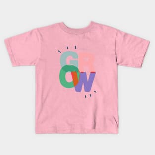 Colorful grow t-shirts, bags, hats, mugs, sticker Kids T-Shirt